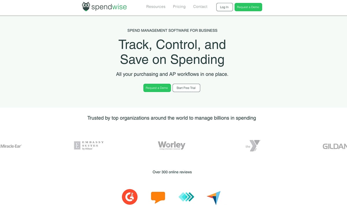 Spendwise purchasing software website, September 2026